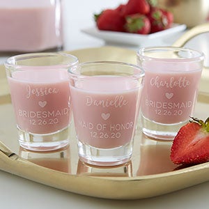 Personalized Bridesmaid Shot Glasses