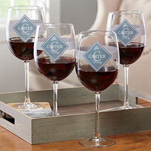 Family Winery Personalized Red Wine Glass