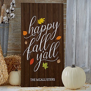 Happy Fall Y'All Personalized Wood Pallet Signs