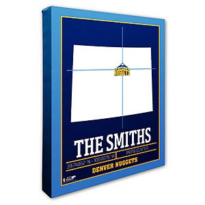 Denver Nuggets Personalized NBA Wall Art