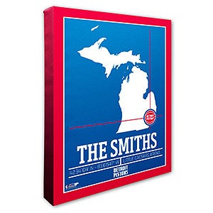 Detroit Pistons Personalized NBA Wall Art