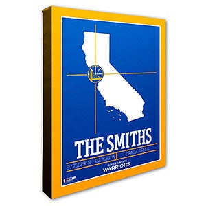 Golden State Warriors Personalized NBA Wall Art