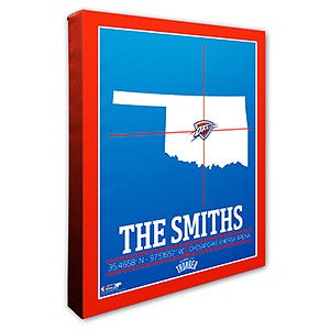 Oklahoma City Thunder Personalized NBA Wall Art