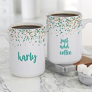 Sparkling Name Personalized Large Coffee Mug