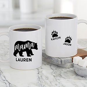 Mama Bear Personalized White Coffee Mug