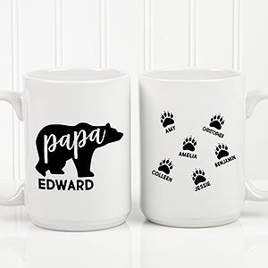 Papa Bear Personalized Large Coffee Mug