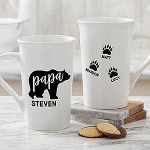 Papa Bear Personalized Latte Mug