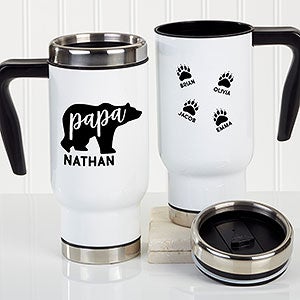 Papa Bear Personalized Travel Mug