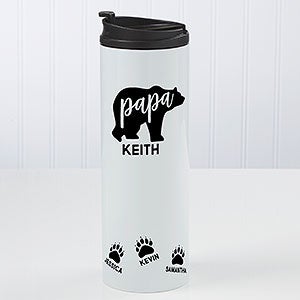 Personalized Papa Bear Travel Mug