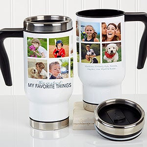 My Favorite Things Personalized Photo Collage Travel Mug