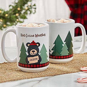 Holiday Bear Personalized Large Christmas Mug