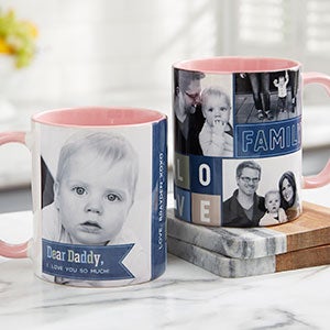 Dear Dad 11oz Pink Photo Coffee Mug