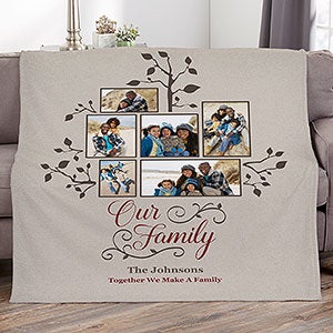 Photo Family Tree 50x60 Fleece Blanket