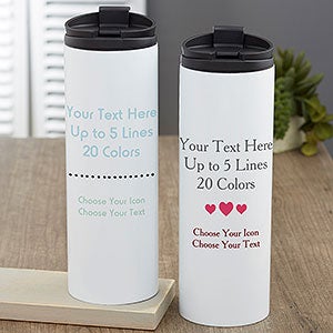 Your Text Here Personalized 16 oz. Travel Tumbler - Set of 6