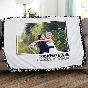 Wedding Photo 50x60 DIY Tie Blanket