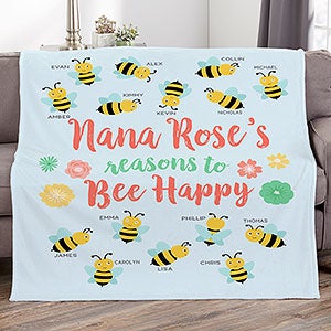 Bee Happy 50x60 Fleece Blanket