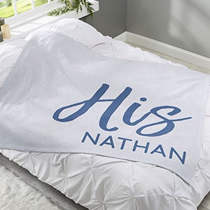 His or Hers Personalized 50x60 Sweatshirt Blanket