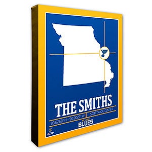 St Louis Blues Personalized NHL Wall Art