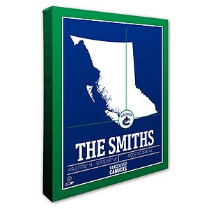 Vancouver Canucks Personalized NHL Wall Art