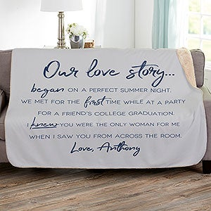 Our Love Story 50x60 Sherpa Blanket