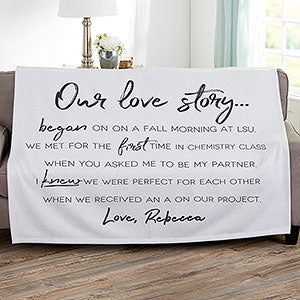 Our Love Story 50x60 Sweatshirt Blanket