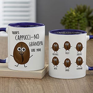 Coffee Puns Personalized Blue Coffee Mug