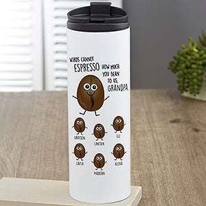 Coffee Puns Personalized Travel Tumbler Mugs For Dad