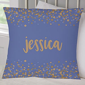 Sparkling Name Personalized Large Throw Pillow