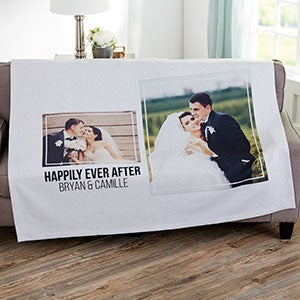 Wedding 2 Photo Collage 50x60 Sweatshirt Blanket