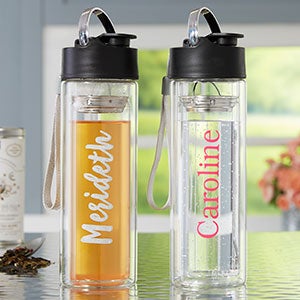 Personalized Glass Water Bottle Infuser