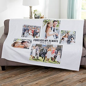 Wedding 5 Photo Collage 50x60 Sweatshirt Blanket