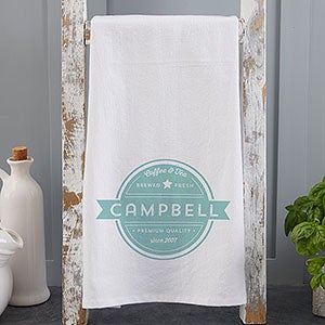 Coffee House Personalized Tea Towels