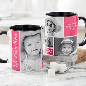 Photo Collage Coffee Mug For Her - 11 oz Black