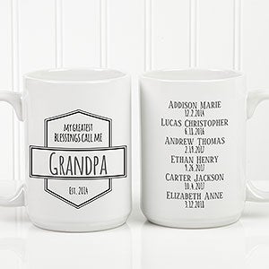 My Greatest Blessings 15oz White Custom Coffee Mug