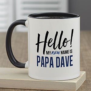 Personalized Pregnancy Announcement Mug for Him - Black