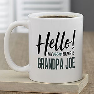 Personalized Pregnancy Announcement Mug for Him - White