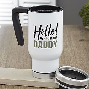 Personalized Pregnancy Announcement Travel Mug For Him