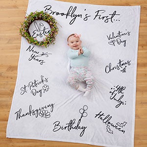 Original Baby Milestone Blanket © My First Holiday Blanket ...