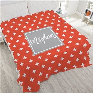 Pattern Play Personalized 90x108 Plush King Fleece Blanket