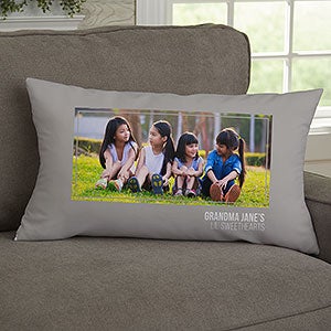 For Her Photo Personalized Lumbar Throw Pillow