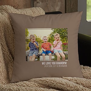 Men's Photo Personalized Small Throw Pillow