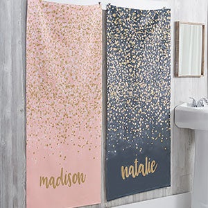 Personalized Bath Towels - Sparkling Name