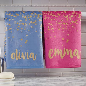 Personalized Hand Towels - Sparkling Name