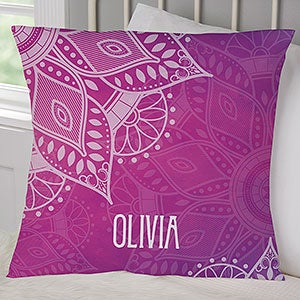 Mandala Personalized Large Throw Pillow