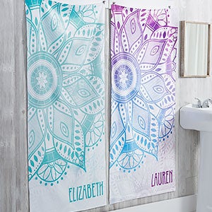 Mandala Personalized Bath Towels