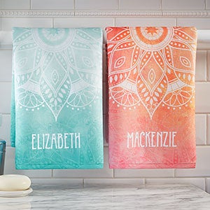 Personalized Hand Towels - Mandala