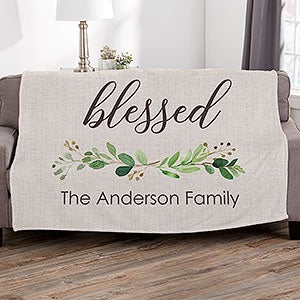 Greenery Welcome 50x60 Fleece Blanket