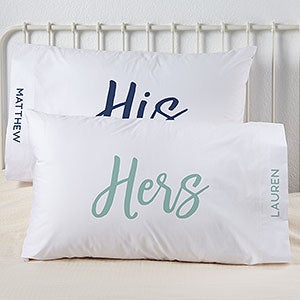 Personalized His & Hers Pillowcase Set