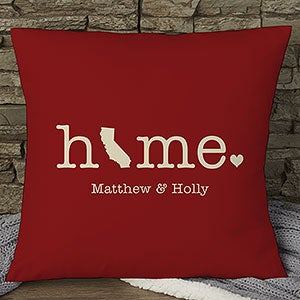 Home State Personalized Large Throw Pillow