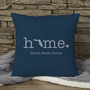 Home State Personalized Small Throw Pillow